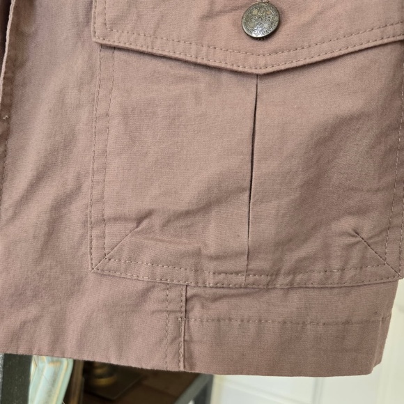 G.I.L.I. stylish khaki Jacket or Blazer with pockets, ruching and tie front. o/s - Picture 10 of 12